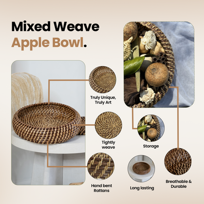 Rattan Apple Bowl