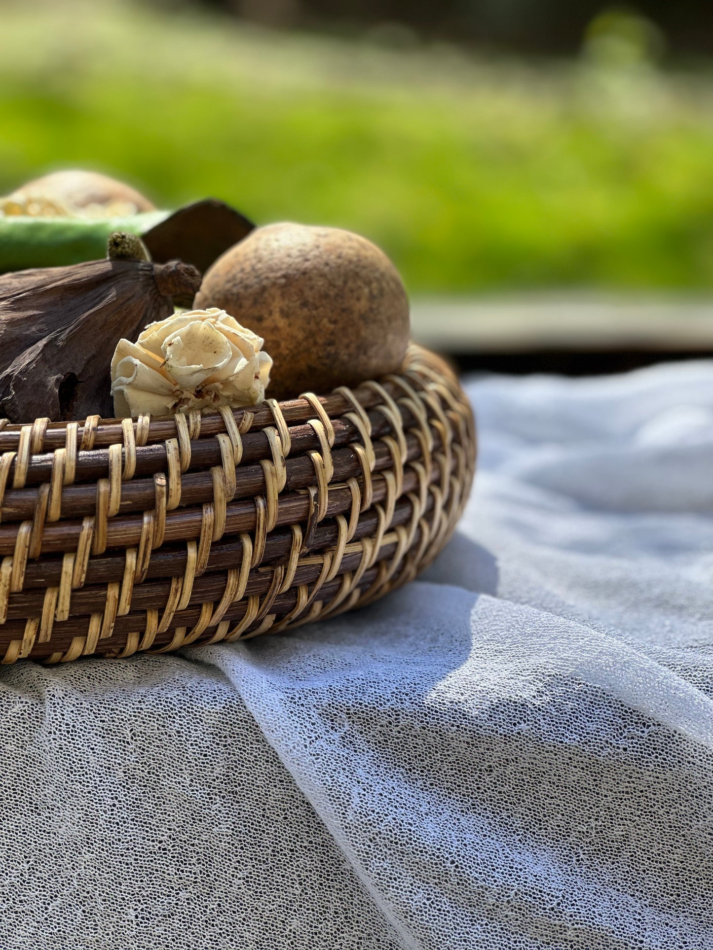 Rattan Apple Bowl