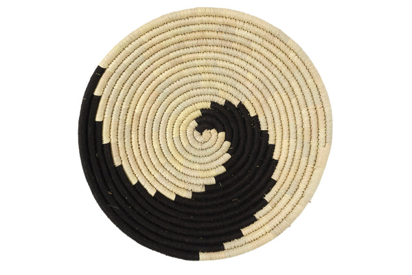 Wall Basket Black Swirl