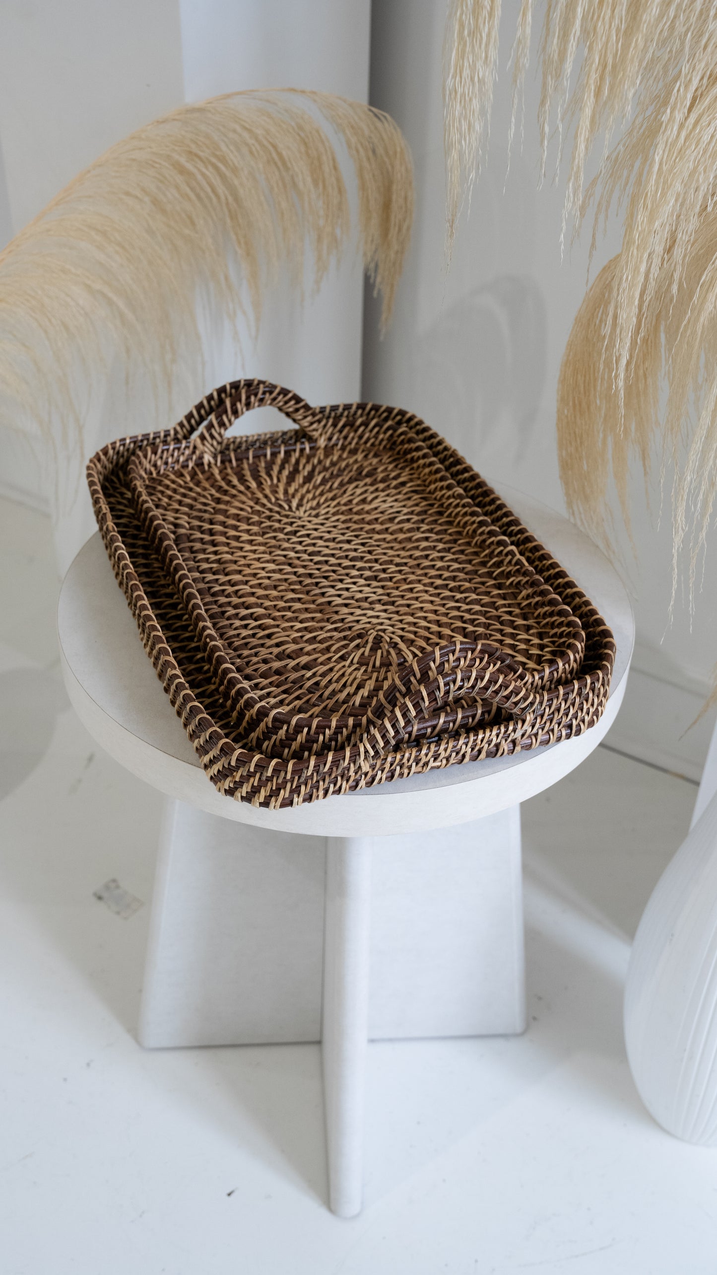 Brown & Natural Rectangle Tray