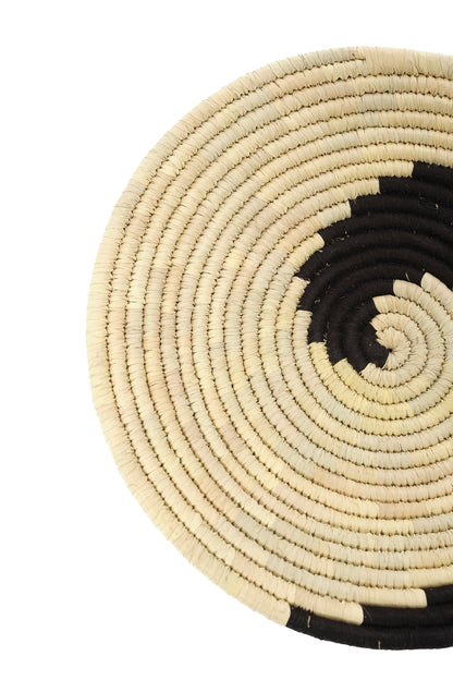 Wall Basket Black Swirl