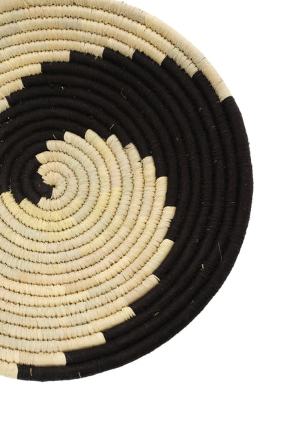 Wall Basket Black Swirl