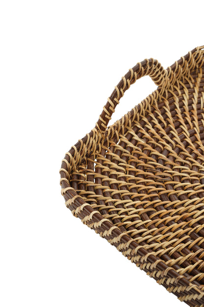 Brown & Natural Rectangle Tray